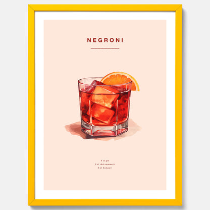 Tavla med en Negroni Poster – Affisch med drink, drinkposter