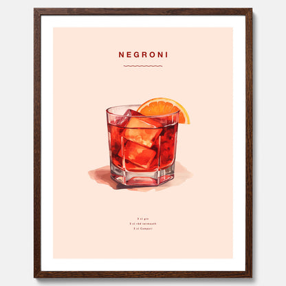 Tavla med en Negroni Poster – Affisch med drink, drinkposter