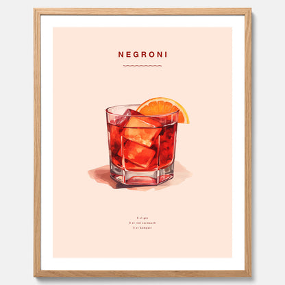 Tavla med en Negroni Poster – Affisch med drink, drinkposter