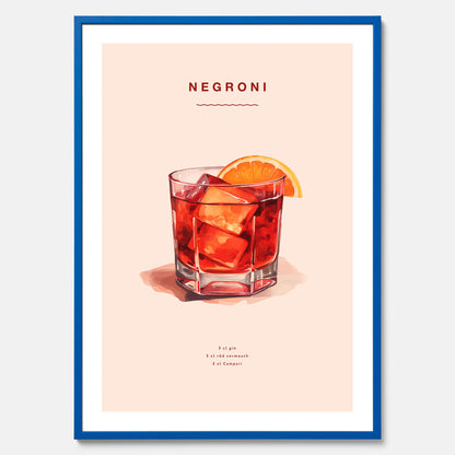 Tavla med en Negroni Poster – Affisch med drink, drinkposter