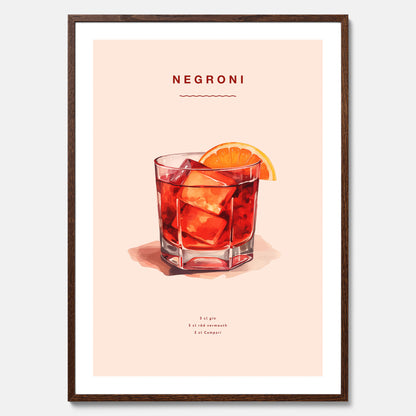 Tavla med en Negroni Poster – Affisch med drink, drinkposter