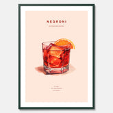 Tavla med en Negroni Poster – Affisch med drink, drinkposter