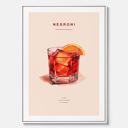 Tavla med en Negroni canvas – Affisch med drink, drinkposter