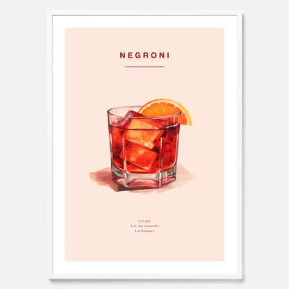 Tavla med en Negroni Poster – Affisch med drink, drinkposter