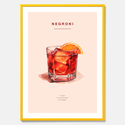 Tavla med en Negroni Poster – Affisch med drink, drinkposter