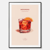 Tavla med en Negroni canvas – Affisch med drink, drinkposter