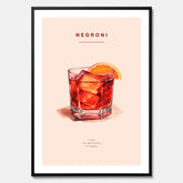 Tavla med en Negroni Poster – Affisch med drink, drinkposter