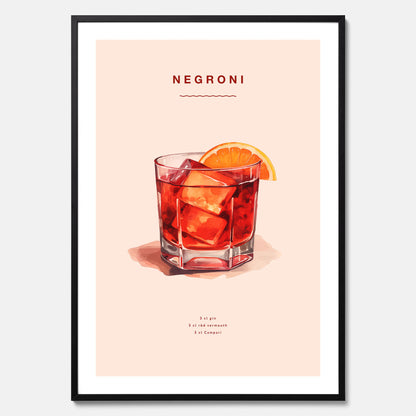 Tavla med en Negroni Poster – Affisch med drink, drinkposter