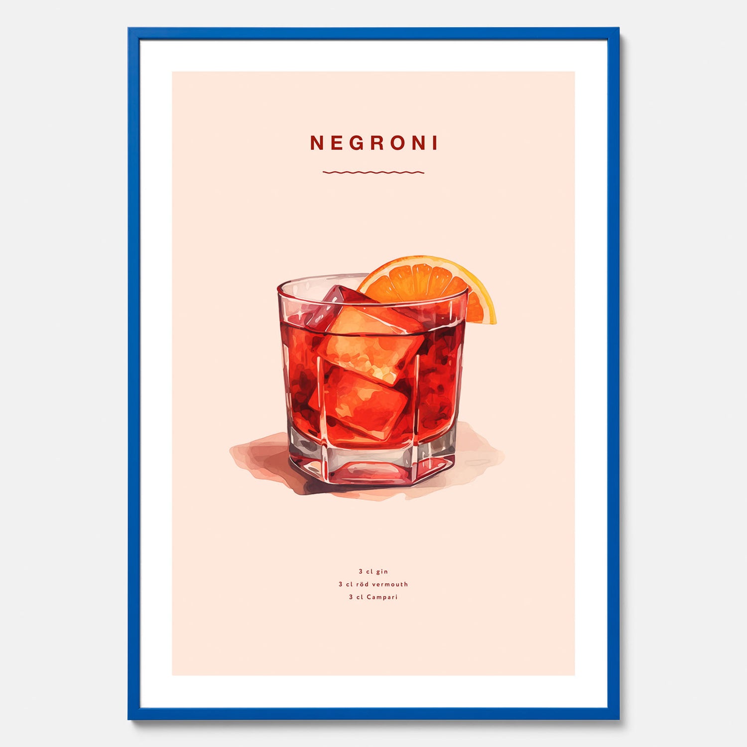 Tavla med en Negroni Poster – Affisch med drink, drinkposter