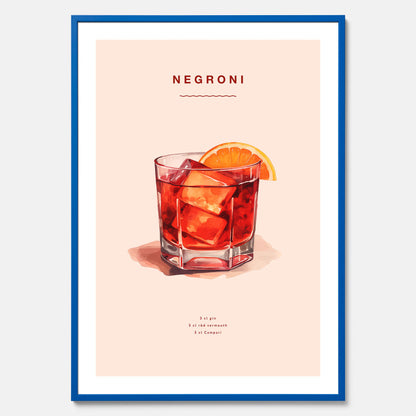 Tavla med en Negroni Poster – Affisch med drink, drinkposter