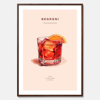 Tavla med en Negroni Poster – Affisch med drink, drinkposter