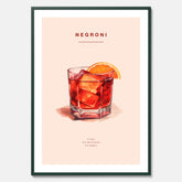 Tavla med en Negroni Poster – Affisch med drink, drinkposter