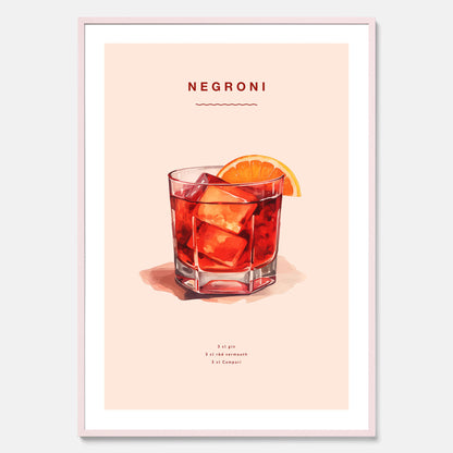 Tavla med en Negroni Poster – Affisch med drink, drinkposter
