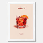 Tavla med en Negroni canvas – Affisch med drink, drinkposter
