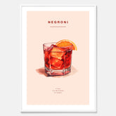 Tavla med en Negroni Poster – Affisch med drink, drinkposter
