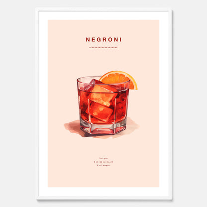 Tavla med en Negroni Poster – Affisch med drink, drinkposter