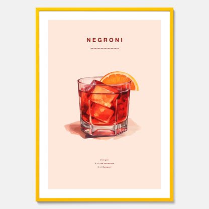Tavla med en Negroni Poster – Affisch med drink, drinkposter