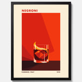 Tavla med en Negroni drink poster – Affisch med cocktail, drinkposter med cocktail
