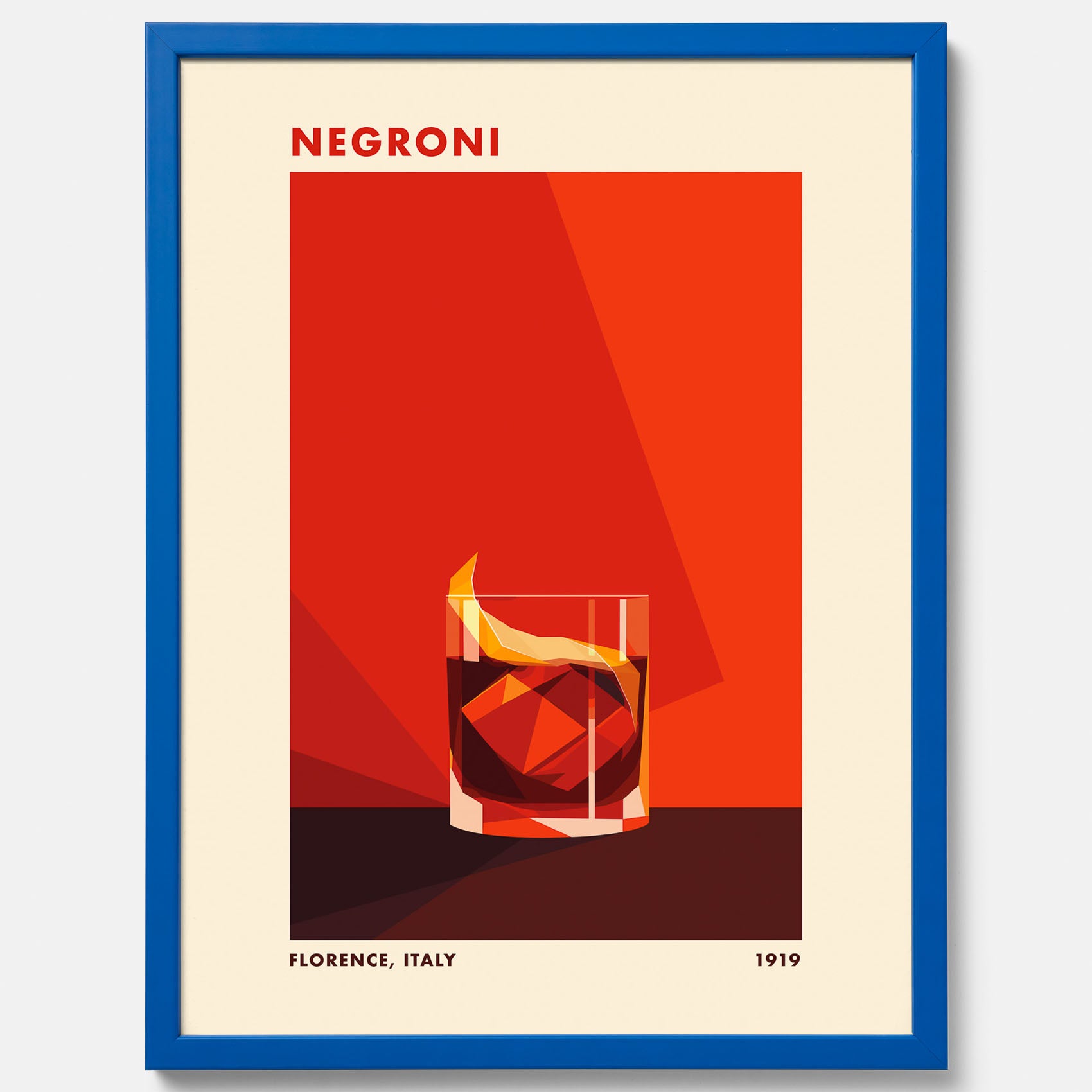 Tavla med en Negroni drink poster – Affisch med cocktail, drinkposter med cocktail