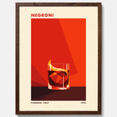 Tavla med en Negroni drink poster – Affisch med cocktail, drinkposter med cocktail