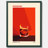 Tavla med en Negroni drink poster – Affisch med cocktail, drinkposter med cocktail