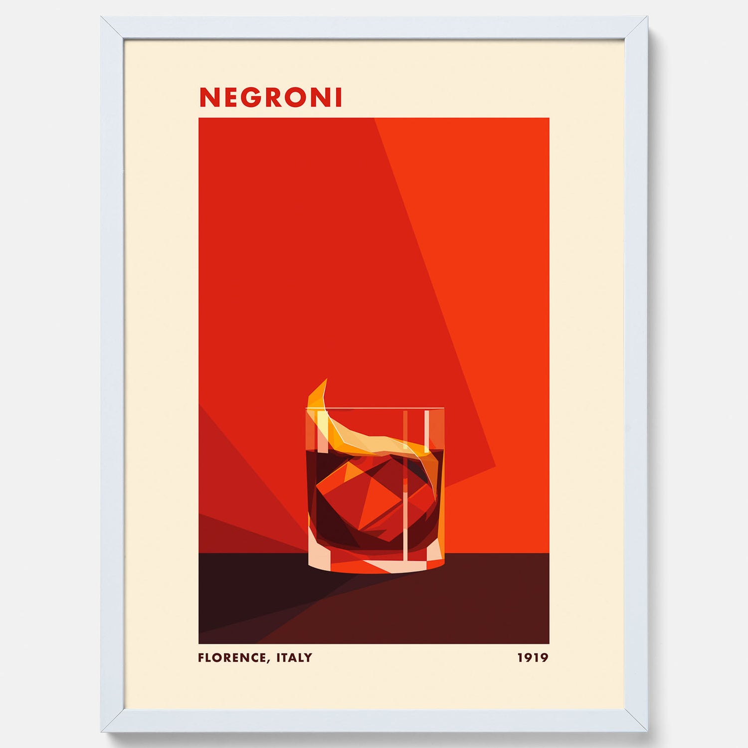 Tavla med en Negroni drink poster – Affisch med cocktail, drinkposter med cocktail