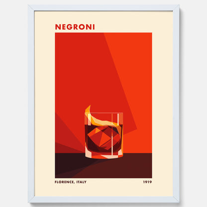Tavla med en Negroni drink poster – Affisch med cocktail, drinkposter med cocktail