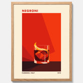 Tavla med en Negroni drink poster – Affisch med cocktail, drinkposter med cocktail