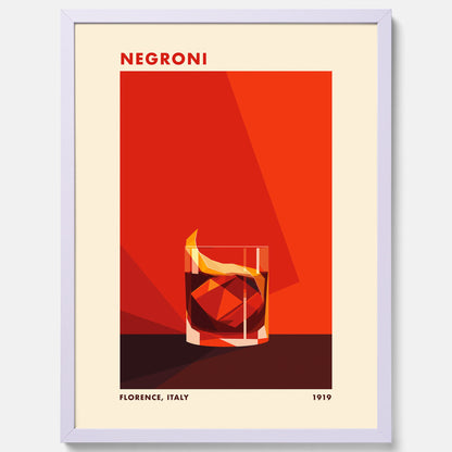 Tavla med en Negroni drink poster – Affisch med cocktail, drinkposter med cocktail