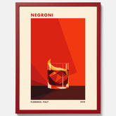 Tavla med en Negroni drink poster – Affisch med cocktail, drinkposter med cocktail