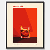 Tavla med en Negroni drink poster – Affisch med cocktail, drinkposter med cocktail