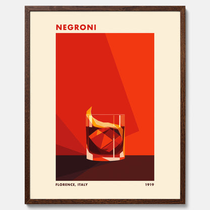Tavla med en Negroni drink poster – Affisch med cocktail, drinkposter med cocktail