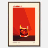 Tavla med en Negroni drink poster – Affisch med cocktail, drinkposter med cocktail