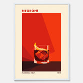 Tavla med en Negroni drink poster – Affisch med cocktail, drinkposter med cocktail