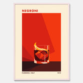 Tavla med en Negroni drink poster – Affisch med cocktail, drinkposter med cocktail
