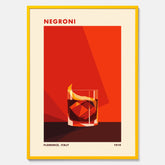 Tavla med en Negroni drink poster – Affisch med cocktail, drinkposter med cocktail