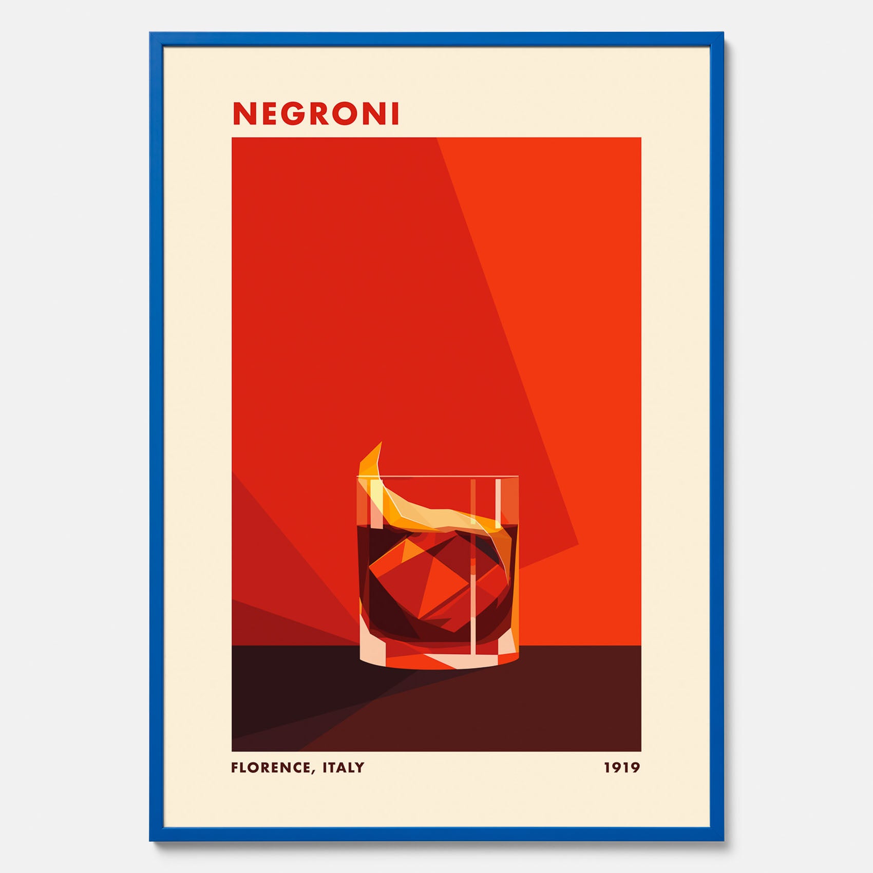Tavla med en Negroni drink poster – Affisch med cocktail, drinkposter med cocktail