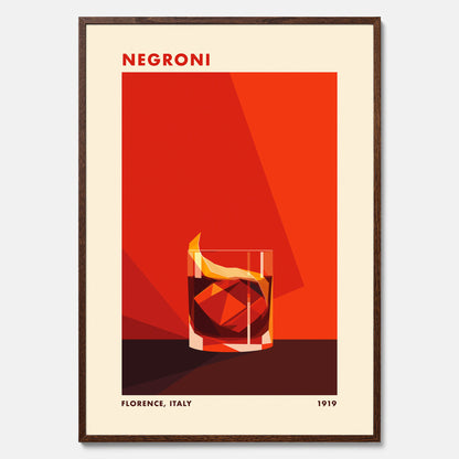 Tavla med en Negroni drink poster – Affisch med cocktail, drinkposter med cocktail