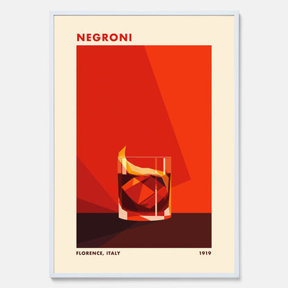 Tavla med en Negroni drink poster – Affisch med cocktail, drinkposter med cocktail