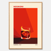 Tavla med en Negroni drink poster – Affisch med cocktail, drinkposter med cocktail