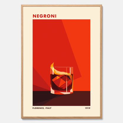 Tavla med en Negroni drink poster – Affisch med cocktail, drinkposter med cocktail