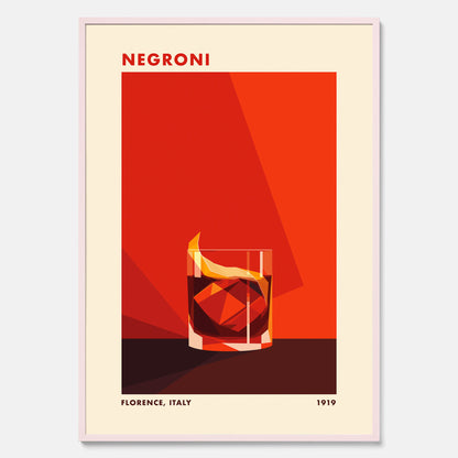Tavla med en Negroni drink poster – Affisch med cocktail, drinkposter med cocktail