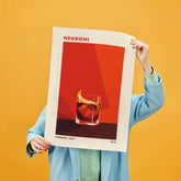 Negroni drink poster – Affisch med cocktail, drinkposter med cocktail