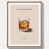 Canvastavla med en Old Fashioned Poster – Affisch med drink, drinkposter