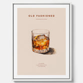 Canvastavla med en Old Fashioned Poster – Affisch med drink, drinkposter