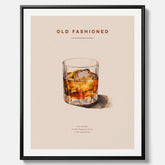 Canvastavla med en Old Fashioned Poster – Affisch med drink, drinkposter