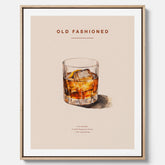 Canvastavla med en Old Fashioned Poster – Affisch med drink, drinkposter