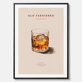 Canvastavla med en Old Fashioned Poster – Affisch med drink, drinkposter