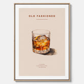Canvastavla med en Old Fashioned Poster – Affisch med drink, drinkposter