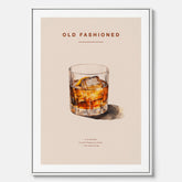 Canvastavla med en Old Fashioned Poster – Affisch med drink, drinkposter